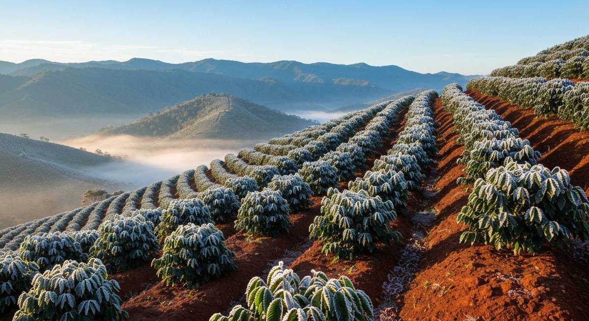 Lavoura de café de montanha no Sul de Minas